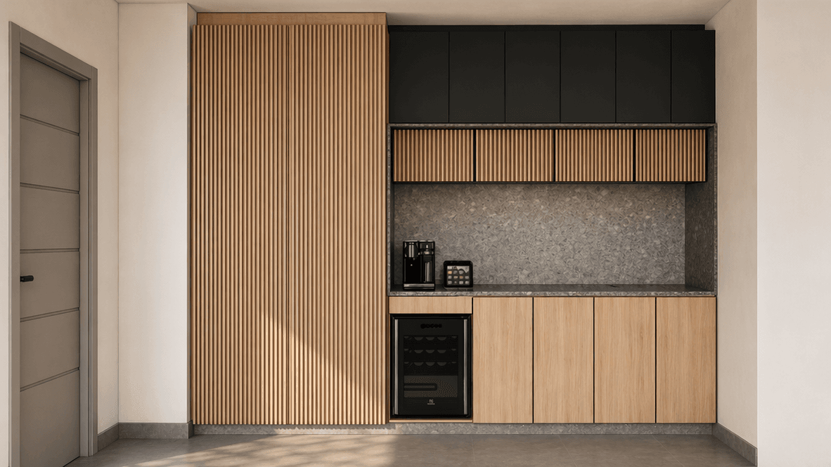 Bar gourmet render realista