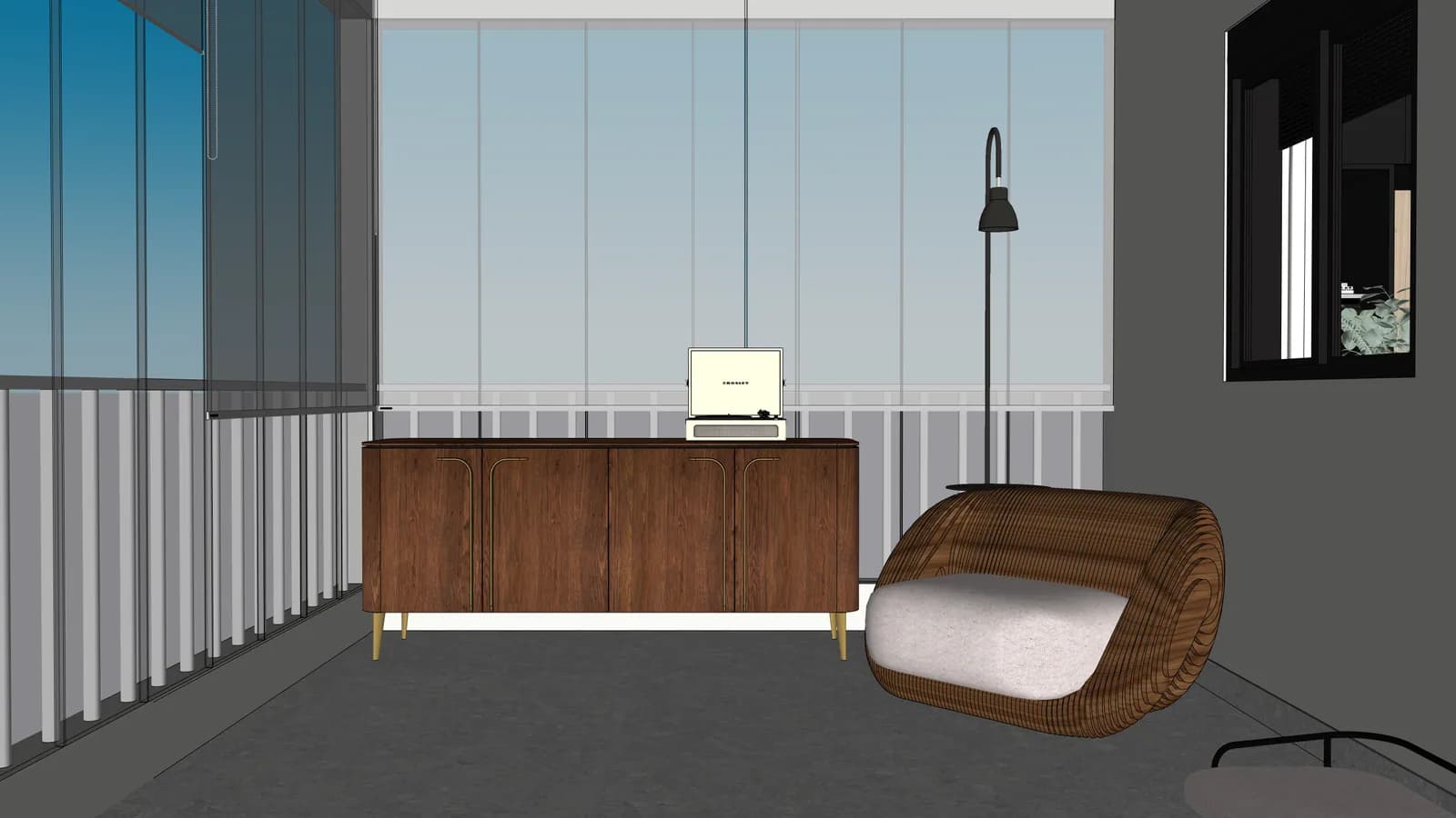 Balcony lounge technical export